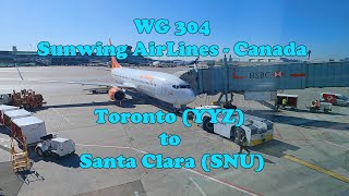 Sunwing WG 304  Canada Toronto YYZ to Cuba Santa Clara SNU [upl. by Staffan297]