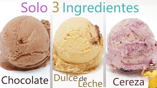 HELADO casero con 3 INGREDIENTES y de 3 SABORES en 5 MINUTOS y sin máquina🍧😍🍨 Receta  597 [upl. by Karla807]