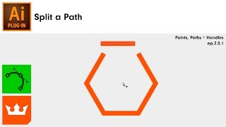 Split a Path in Illustrator  VectorScribe [upl. by Ilujna]