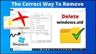 How To Delete Windowsold Folder From Windows 10 Safely 2021 [upl. by Nerraj468]