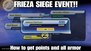 Xenoverse 2 Frieza Siege Event How to get the most points and all equipment [upl. by Aeuhsoj164]