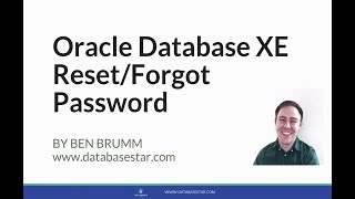 Oracle Database XE Forgot Password [upl. by Schertz682]