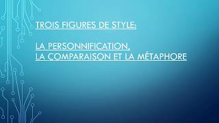 PERSONNIFICATION COMPARAISON ET METAPHORE [upl. by Fisoi372]