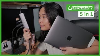 Macbook พอร์ตน้อยนักใช่มั้ย ใช้สายพ่วงสิ UGREEN USB C 5 in 1 [upl. by Felske630]