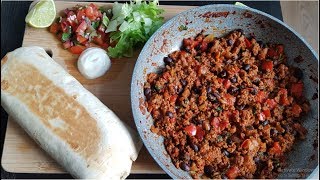 Easy Loaded Beef and Bean Burrito  Recipe Better than Taco Bell Annies Kitchen [upl. by Elagibba]