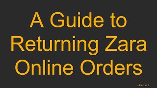 A Guide to Returning Zara Online Orders [upl. by Fiore]