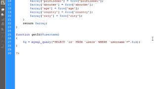 PHP Profile System  Displaying Users Data 1 Part 3 [upl. by Yerot304]