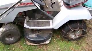 Craftsman 42 in lawn tractor snow plow installation and review [upl. by Nyad]