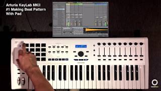 Arturia KeyLab MKll  1 Recording Beat Pattern With Pad [upl. by Carlock]