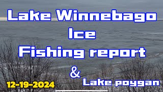 Lake Winnebago ICE fishing REPORT 12192024 [upl. by Adhern]