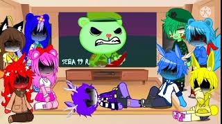 Реакция Happy tree friends на HTF amnesia 2  Gacha Friends [upl. by Etan]