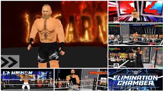 Brock vs Sami vs CM Puck vs Drew vs Bray white vs Brodie lee 6 man elimination chamber match play [upl. by Kantos]