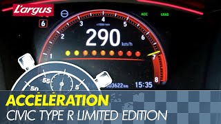 0290  Honda Civic Type R LIMITED EDITION acceleration top speed [upl. by Fitts]