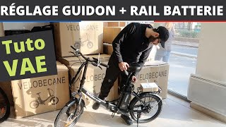 🚲 Tutoriel  RÉGLAGE GUIDON  RAIL BATTERIE sur un VÉLO ÉLECTRIQUE VÉLOBECANE [upl. by Adriena]