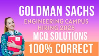 Goldman Sachs 22 September Exam Answers  Goldman Sachs Engineering Campus Hiring 2025 MCQ Aptitude [upl. by Henke]