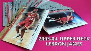 Upper Deck 200304 LEBRON JAMES Phenomenal Beginning NBA Basketball Cards [upl. by Rann]