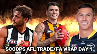 AFL TRADEFA WRAP DAY 1 quotBattle gets Saints Pick 8 GWS get Pick 16 amp 21 for Free Agentsquot afl [upl. by Laflam968]