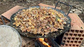 FESTA NA ROÇA ALMOÇO EM MEIO A NATUREZA TROPEIRO NO FOGÃO A LENHA [upl. by Htnamas]