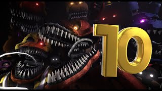 TOP 10 FNAF SONGS [upl. by Notwen]