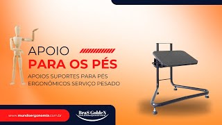 Apoios suportes para pés ergonômicos Serviço Pesado [upl. by Elatnahc]