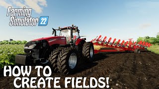 HOW TO CREATE FIELDS in Farming Simulator 2022  MAKING BIG FIELDS  FS22  PS4  PS5  Xbox [upl. by Woermer]