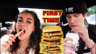 TRYING FAST FOOD FOR THE FIRST TIME  Tarayummy ft Jake Webber [upl. by Filemon]