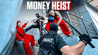 MONEY HEIST vs POLICE in REAL LIFE ll BAD FRIEND ll FULL VERSION Epic Parkour Pov Chase [upl. by Mitzl]