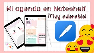 Cómo usar NOTESHELF en el IPad para llevar una AGENDA DIGITAL Diseño adorable 🥰 Diana Padilla [upl. by Cavallaro971]