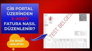 GİB PORTAL E ARŞİV FATURA NASIL KESİLİR E Arşiv Fatura Düzenleme [upl. by Aipotu474]