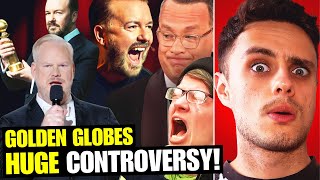 Ricky Gervais OWNS Snowflakes Winning Golden Globe Award Jim Gaffigan Makes CRAZY Hollywood Joke [upl. by Feodora301]