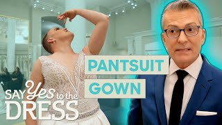 Bride Wants A 2In1 Pantsuit Gown  Say Yes To The Dress [upl. by Uolymme543]