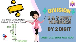 Division by 2 digit numbers  Dividing 2 3 amp 4 digit Numbers  Long Division Method  Verification [upl. by Meibers384]