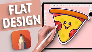 Clean Flat Design In Autodesk Sketchbook  Tutorial For Beginners [upl. by Nnyledam833]