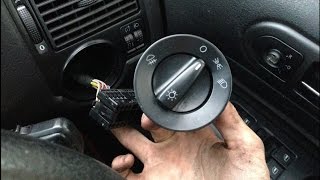 VW Golf MK4  how to removereplace headlight switch [upl. by Earl]