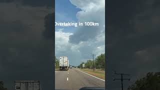 Overtaking Road Train in 100km and hour automobile roadtrip trucks india roadtrain lorry [upl. by Chancelor]