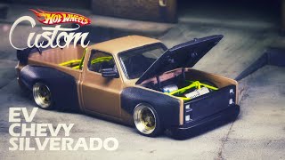 ELECTRIC POWERED CHEVY SILVERADO HOT WHEELS CUSTOM [upl. by Mendy593]