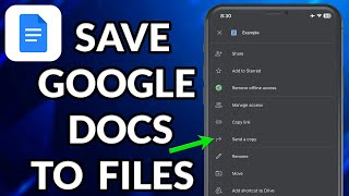 How To Save Google Docs To Files On iPhone [upl. by Enenaj]