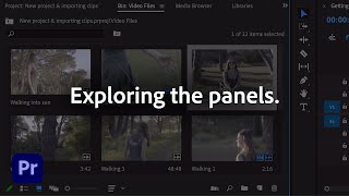 Exploring the Panels workspace  Adobe Premiere Pro [upl. by Codel46]