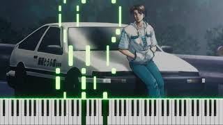 Rage Your Dream  MOVE Initial D OP Piano [upl. by Castera]