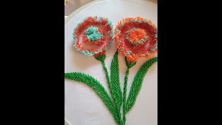 Hand embroideryPlush work embroidery design [upl. by Eenet]