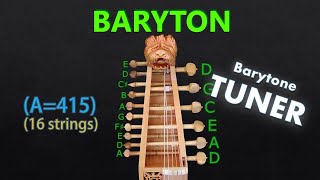 Baryton Tuning  16 Strings BowedPlucked Tuner A415 [upl. by Lien]