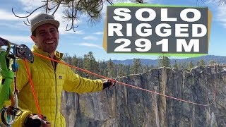 How I rigged a complex 291m highline in Yosemite BY MYSELF in 12 hours [upl. by Avik]