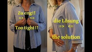 Bluse weiter machen how to enlarge a blouse thrift flip [upl. by Gnouhp]