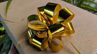 DIY How to make an Easy Gift Bow  Ribbon Bow [upl. by Wooldridge]