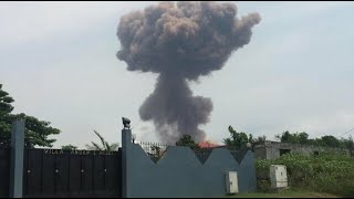 4 powerful explosions occurred at a military warehouse in Equatorial Guinea [upl. by Pauly]