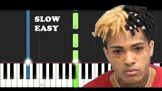 XXXTentacion  Changes SLOW EASY PIANO TUTORIAL [upl. by Ahsiemaj]