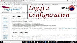 Apache Log4j 2 Configuration Log4j2 with JDK 90 [upl. by Weinberg]