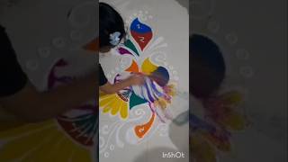 Rangoli reverse video shorts [upl. by Marget]