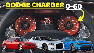 Dodge Charger 060 amp 14 Mile Acceleration Videos – Every Engine Shown 20062023 V6 amp V8s [upl. by Yelnek155]