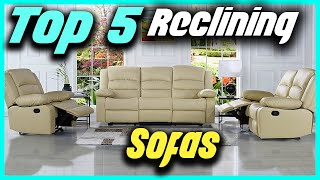 ✅ Top 5 Best Leather Reclining Sofas Reviews 2022 [upl. by Berneta381]